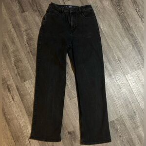 NWOT Hollister Ultra Highrise Dad Jean 25S black